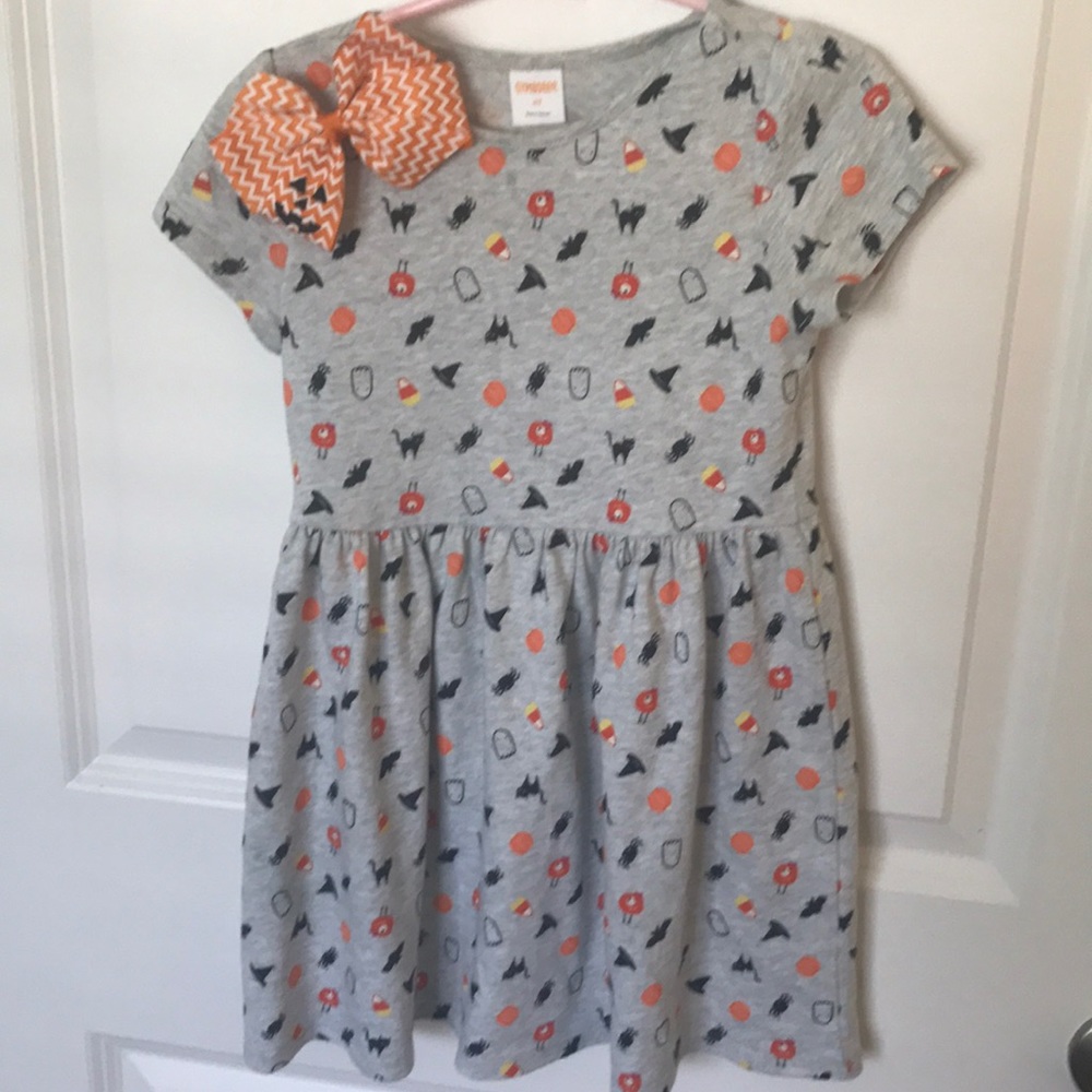 Gymboree Halloween Pumpkin Fall Dress Hair Bow